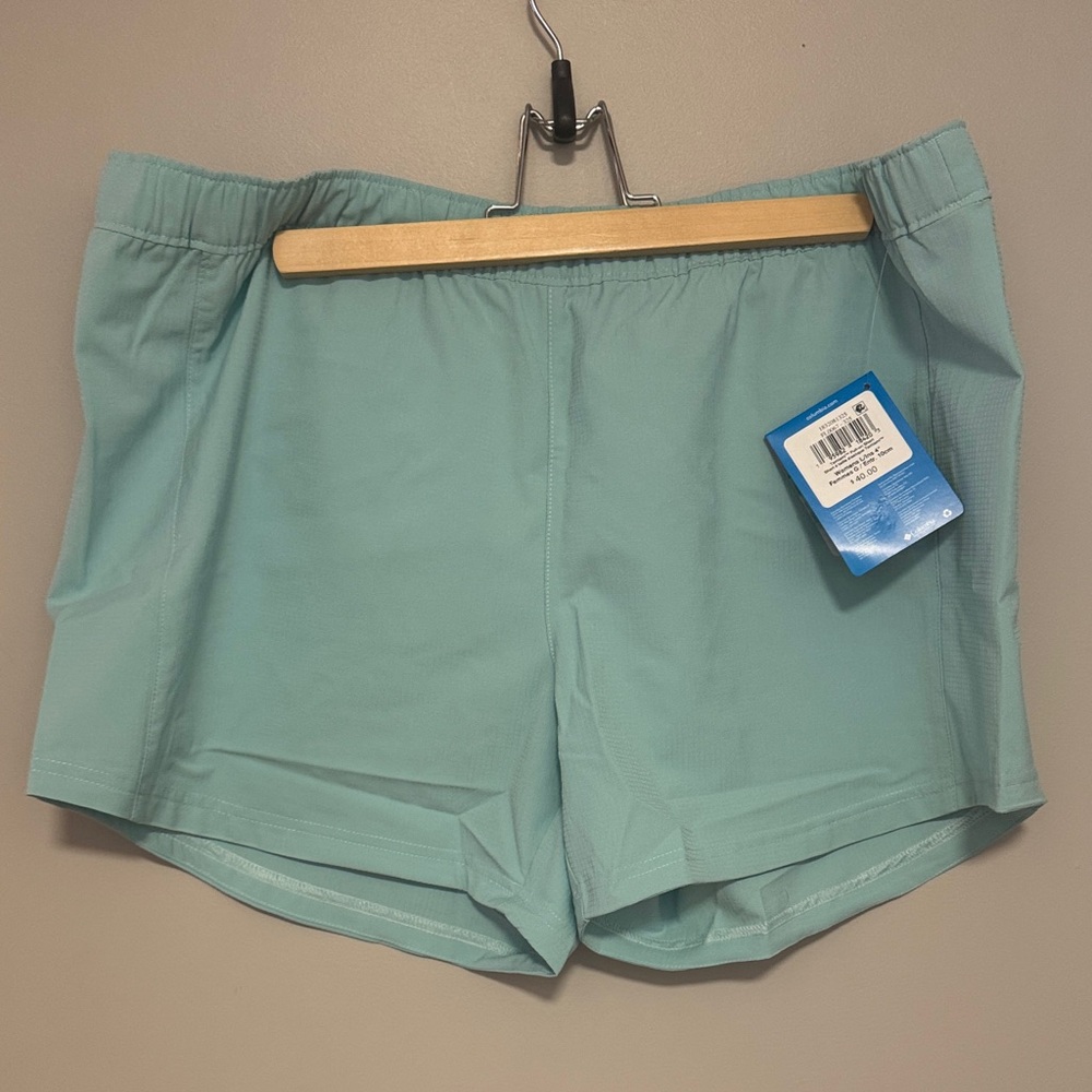 Women’s Athletic Shorts in Light Teal with Elastic Waistband
